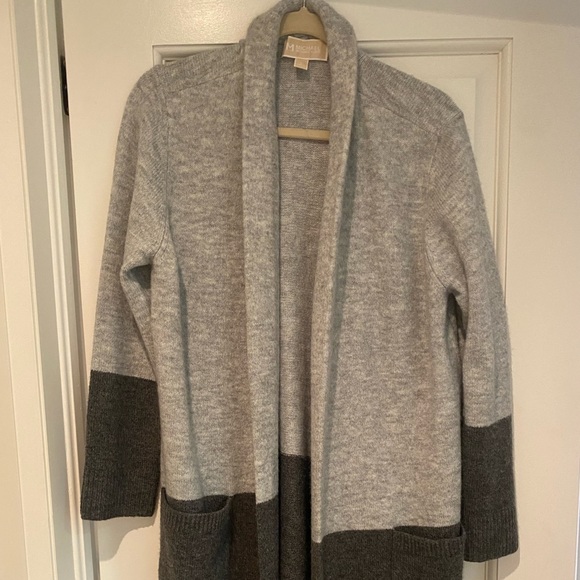 Michael Kors long sweater, charcoal and gray, size Large - Picture 2 of 6